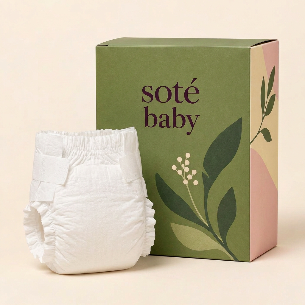 monthly bamboo viscose diapers package