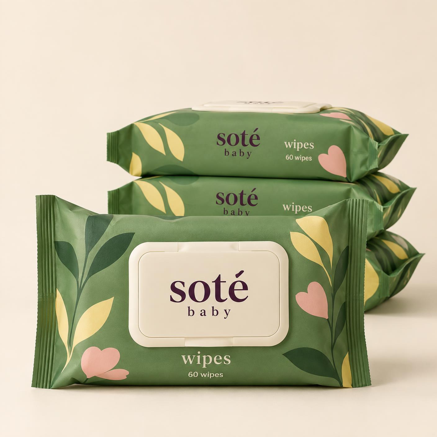 monthly bamboo viscose wipes product package